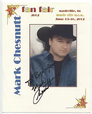 Mark Chesnutt Signed 8x10 Inch Photo Autographed Signature Country Music Singer • $40