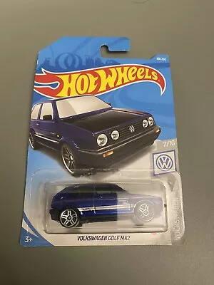 Hot Wheels Volkswagen Golf Mk2 Blue. Volkswagen 7/10. 68/250 • $2