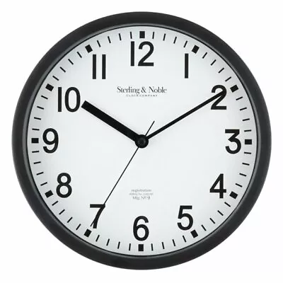 8.78  Analog Wall Clock Gift Large Modern Home Office Mirror Surface Decor Black • $8.99