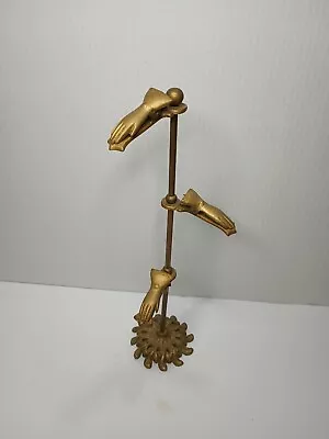 Vintage Brass 3 Hand Victorian Glove Clip Letter Holder Stand 14  Japan • $47.99