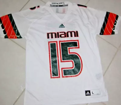 Miami Hurricanes College Football Jersey #15 The U Canes Jersey Adidas Chest 44 • $22.99