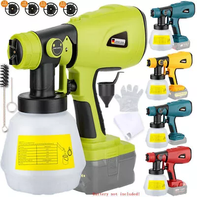 Paint Sprayer Electric Spray Gun For Ryobi/Milwaukee/Dewalt/Bosch 18V Battery US • $22.07