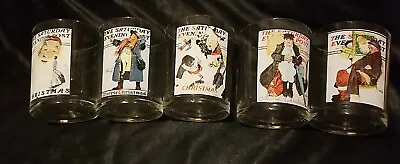 Set Of 5 VTG The Saturday Evening Post Norman Rockwell Glasses • $24.99