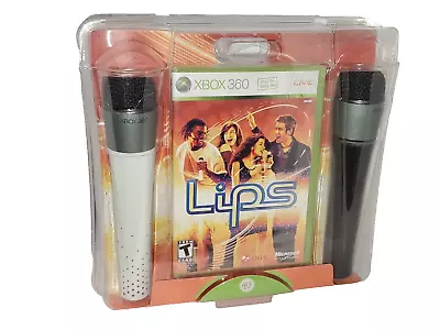 NEW Xbox 360 Live LIPS Video Game W/2 Microphones Bundle - SEALED! • $99.99