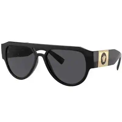 $279.95 • Buy NEW Genuine VERSACE Medusa Black Gold Grey Pilot Sunglasses VE 4401 GB1/87 XL