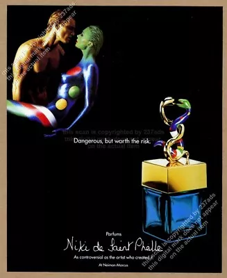 1983 Niki De Saint Phalle Perfume Bottle & Couple Photo Vintage Print Ad • $8.09