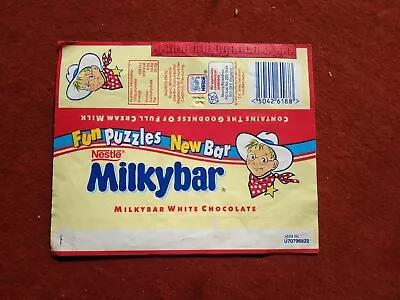 Nestle Milkybar Wrapper 1995 Milkybar Kid. Puzzle Wrapper. H • £4.99