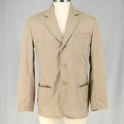 Banana Republic Beige Jacket Mens Size Large Cotton Twill Casual Flaw Vintage • $39.98