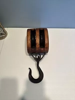 Antique Block And Tackle Double Pulley • $25