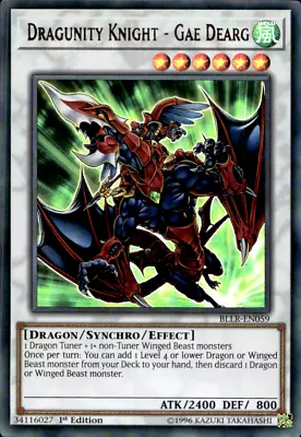 DRAGUNITY KNIGHT - GAE DAERG ULTRA RARE BLLR-EN059 YuGiOh • £2.18