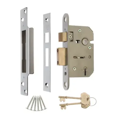 5 Lever Mortice Sashlock Door Lock ERA Viscount High Security Door 2.5  Chrome • £14.20