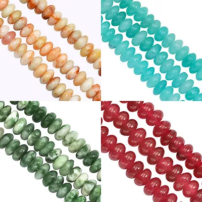 4mm Natural Semi-precious Gemstone Rondelle Beads For Jewellery Making • £9.44