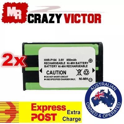 2x Replacement Battery For Panasonic Cordless Phone HHR-P104 HHR-P104A HHR P104 • $10.95