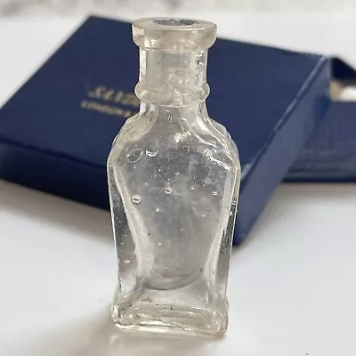 Sanders & Co Tiny Miniature Clear Glass Bottle Boxes Vintage/ Antique • £6