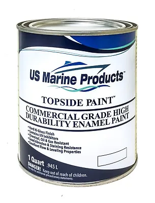 Marine Topside High Durability Enamel Boat Paint Gloss White Quart • $27.91