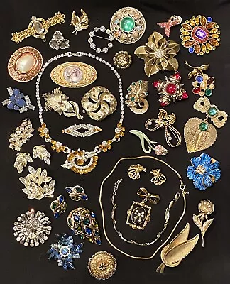 VINTAGE JEWELRY LOT TRIFARI JULIANA WEST GERMANY AUSTRIA JOAN RIVERS Rhinestone • $179