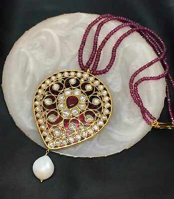 Traditional Mughal Style Big Size Pendant Royal Jewelry Indian Wedding Jewelry • $4734