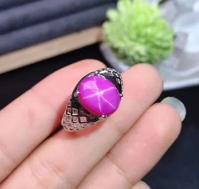 Unique Pink Star Sapphire Ring Handmade 925 Sterling Silver Pink Lindy Star Ring • $70.20