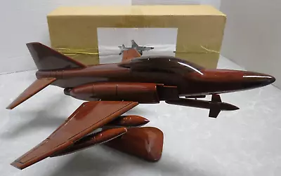 Model Mahogany Wood Military Plane - F-4 Phantom Supersonic Jet Fighter NIB • $60