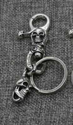 B21 Men's Keychain Skull Sterling Silver 925 Model A • $338.08