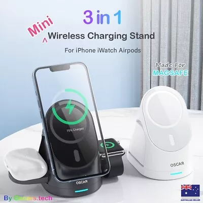 $49.95 • Buy 3in1 Wireless MAGSAFE Charging Stand IPhone 11 12 13 14 Pro Max IWatch Airpod AU