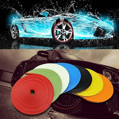 $8.27 • Buy 26FT Car Tire Ring Trim Rubber Protection Strip Car Wheel Decor Prevent Dust New