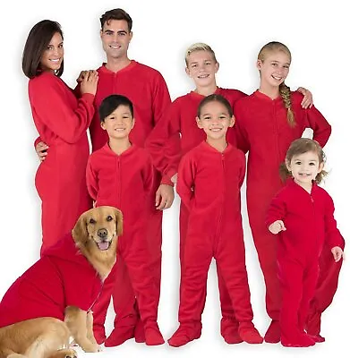 Family Matching Bright Red Fleece One Piece • $22.95