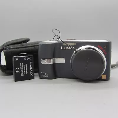 Panasonic Digital Camera  Lumix DMC-TZ1 5.0MP Black Tested • £64.99