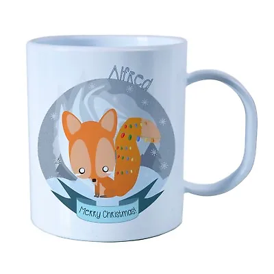 £10.99 • Buy Personalised Baby Fox Plastic Mug Children's Christmas Gift Juice Cup Any Name