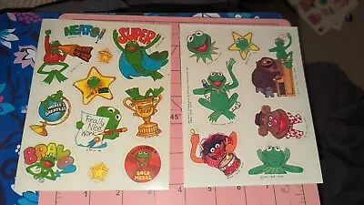 Vintage Hallmark Stickers The Muppets Kermit The Frog Lot Of 2 Sheets READ • $12.50