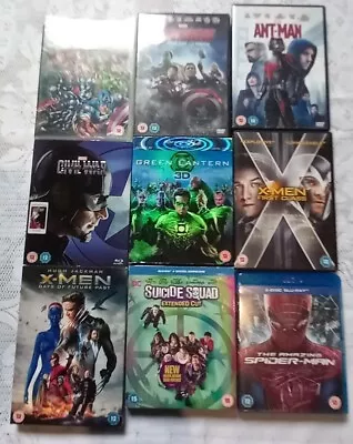 9 X Marvel & DC Collection Blue-Ray & DVDs. • £2.50