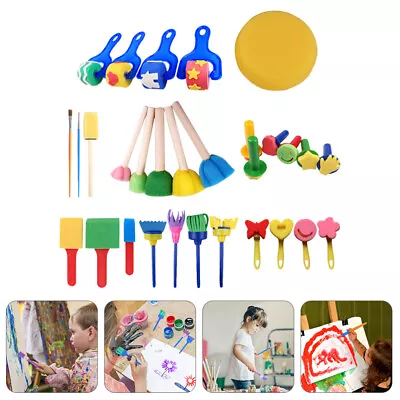  30 Pcs Graffiti Tool Plastic Child Sponge Paint Kids Toddler Suit Suits For • £12.38