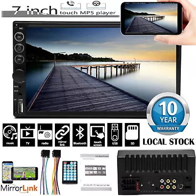 Touchscreen Car Stereo Radio 2DIN Mirror Link For GPS IOS MP5 Player Headunit • $53.08