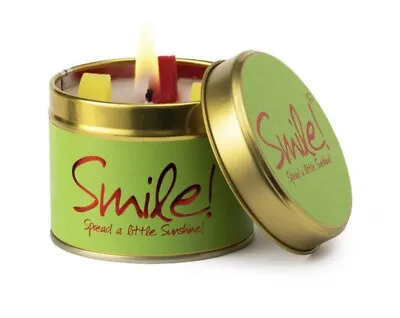 Lily Flame Candle Tin Smile 35 Hours New • £9.05