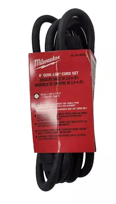 48-76-4008 Milwaukee 8' Quik Lok3 Wire Cord Set W/ Twist Lock Plug Nema 5-15P • $36.95