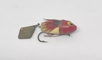 Heddon Fly Size Flap Tail Wood Body Metal Tail Vintage Fishing Lure WOW!! • $13.50