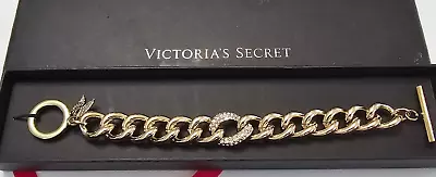 Victoria's Secret Gold Tone Pave Crystal Toggle Bracelet • $20
