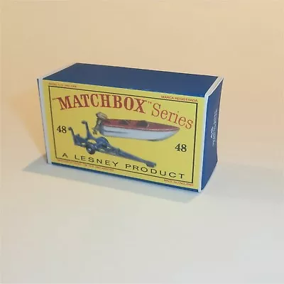 Matchbox Lesney 48 B Sports Boat & Trailer Repro Empty D Style Box • $14.99