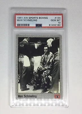 1991 AW Sports Boxing HOF Max Schmeling #134 PSA 10 POP 13 • $69