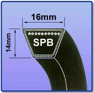 Spb Section V Belt Sizes Spb1250 - Spb2240 V Belt 17mm X 13mm Vee Belt • £15.99