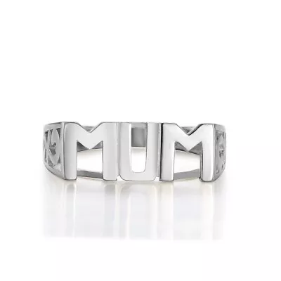 Ladies Real Solid Sterling 925 Silver MUM Ring Sizes K To U In Stock • £14