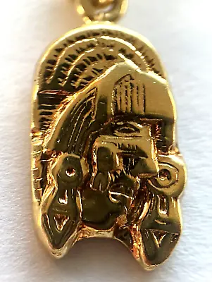 $165 • Buy 14K Solid Yellow Gold Aztec Mexico Charm Pendant