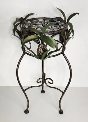 Wrought Iron Magnolia Pedestal Plant Stand • £46.29