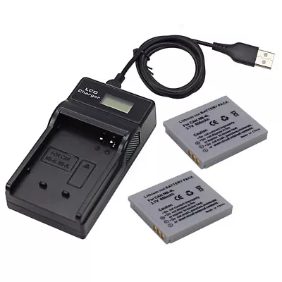 2 XBattery +USB Charger For Canon Ixus 230 HS 220 HS 130 115 HS 100 IS NB-4L • £17.99