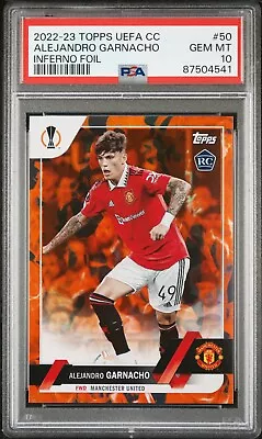 2022-23 Topps UEFA ALEJANDRO GARNACHO #50 Inferno RC Rookie PSA 10 GEM MINT • $9.99