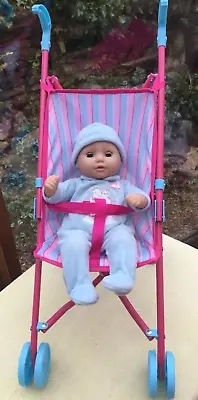 Zapf First Baby Annabell 14  Open/Close Eyes Doll With Folding Stroller /Buggy • £8.50