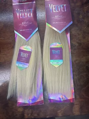 VELVET REMI_100%_human_12”WEAVE_EXTENSION_12 _#613 2 Packs • $150