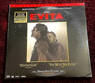 Madonna Sealed Laserdisc Evita 2 Disc Lp Thx Promo Sticker Oscar Golden Globe Lp • $45