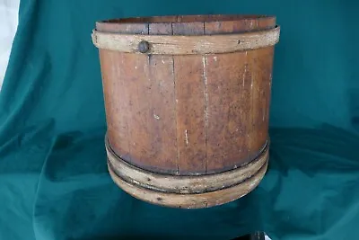 Antique 19th Century Primitive Large Firkin No Handle Or Cover • $30