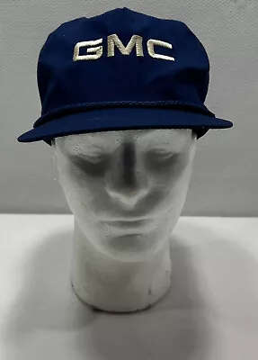 Vintage GMC Truck Trucker Rope Hat Snapback Dad Cap General Motor Company Blue • $11.40